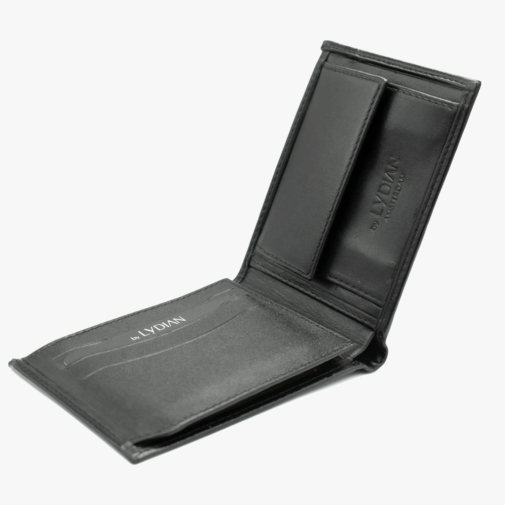Gravur der schwarzen Lederbrieftasche – 1155 Z
