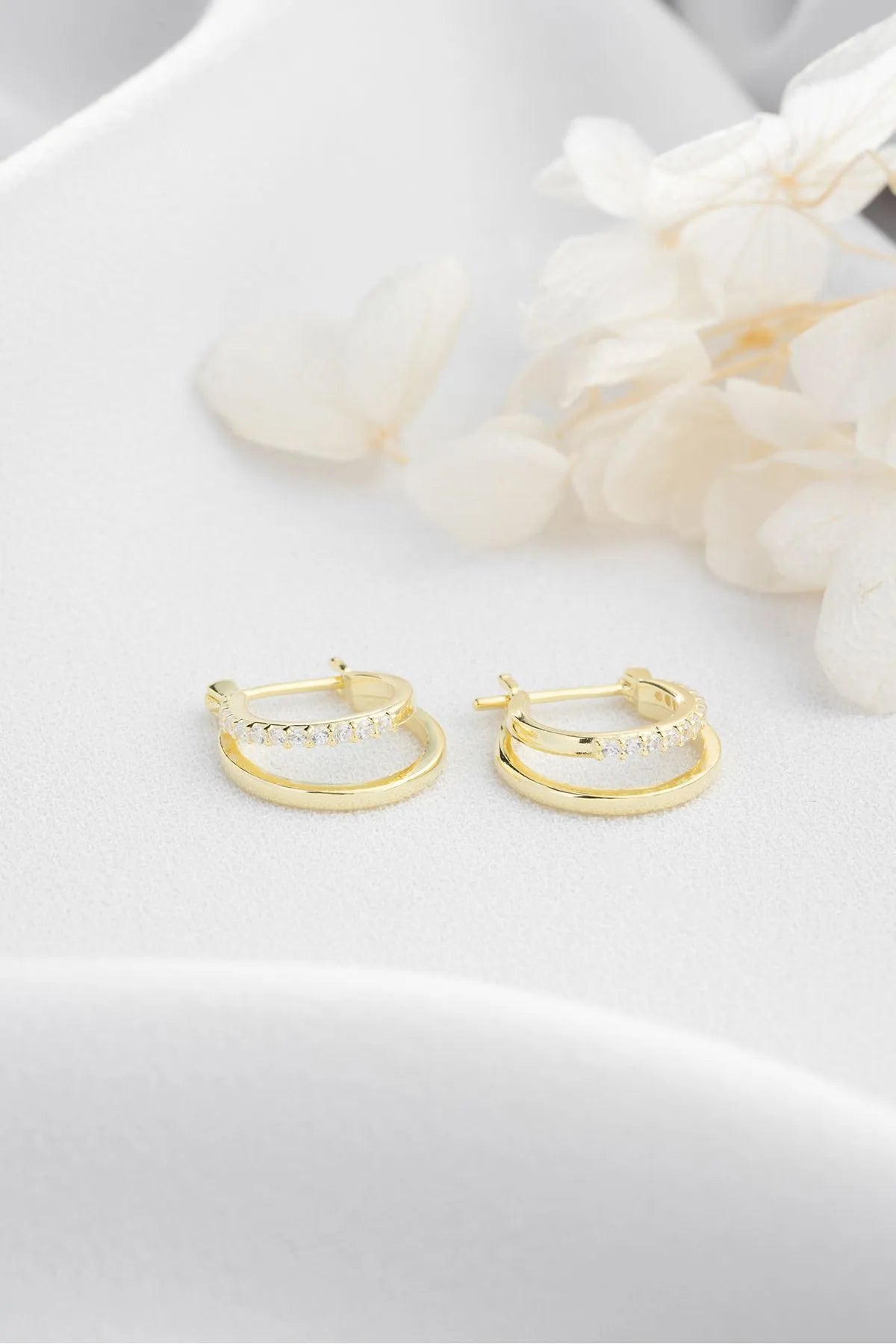 Duo Shine - 925 Sterling Silberohrringe
