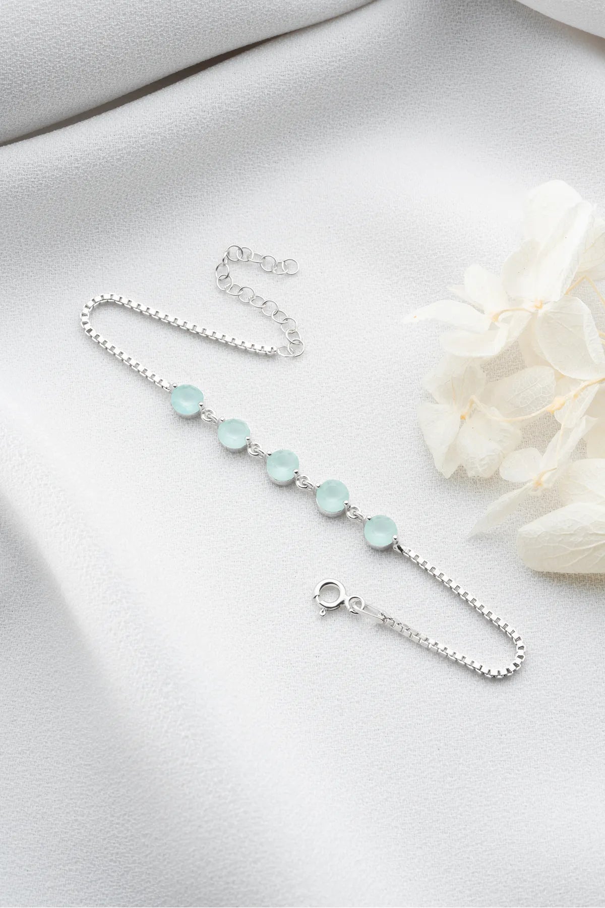 Aqua Glow Armband - 925 Silber