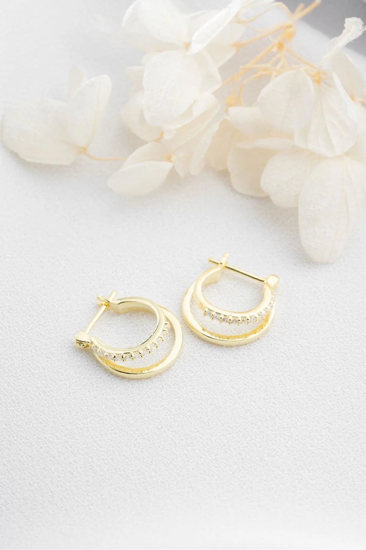 Duo Shine - 925 Sterling Silberohrringe