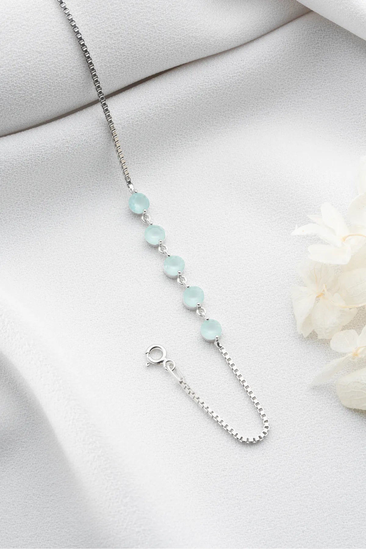 Aqua Glow Armband - 925 Silber