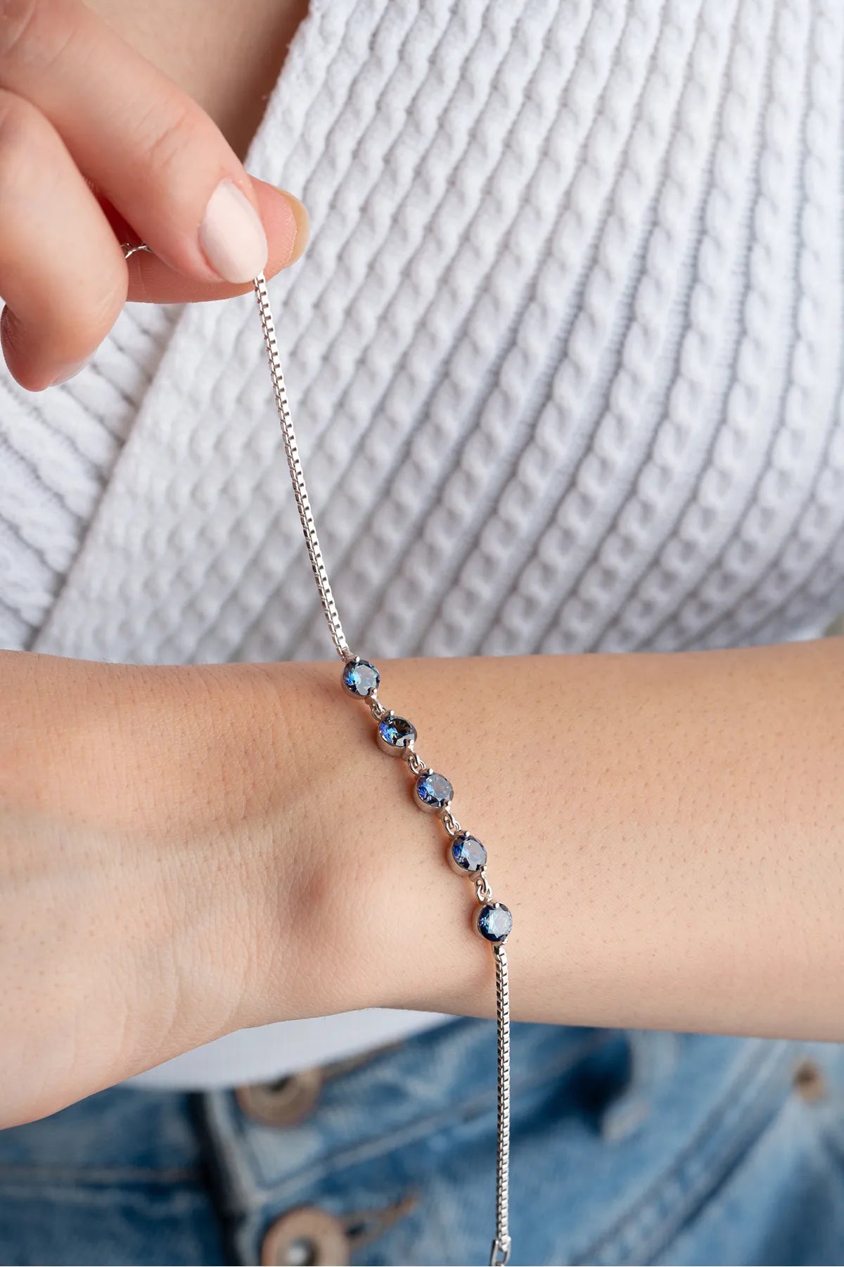 Mitternachts -Zirkonia -Armband - 925 Silber