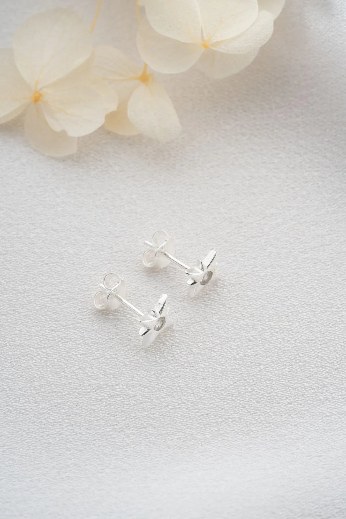 Mini -Sternohrringe - 925 Silber & Zirkonia