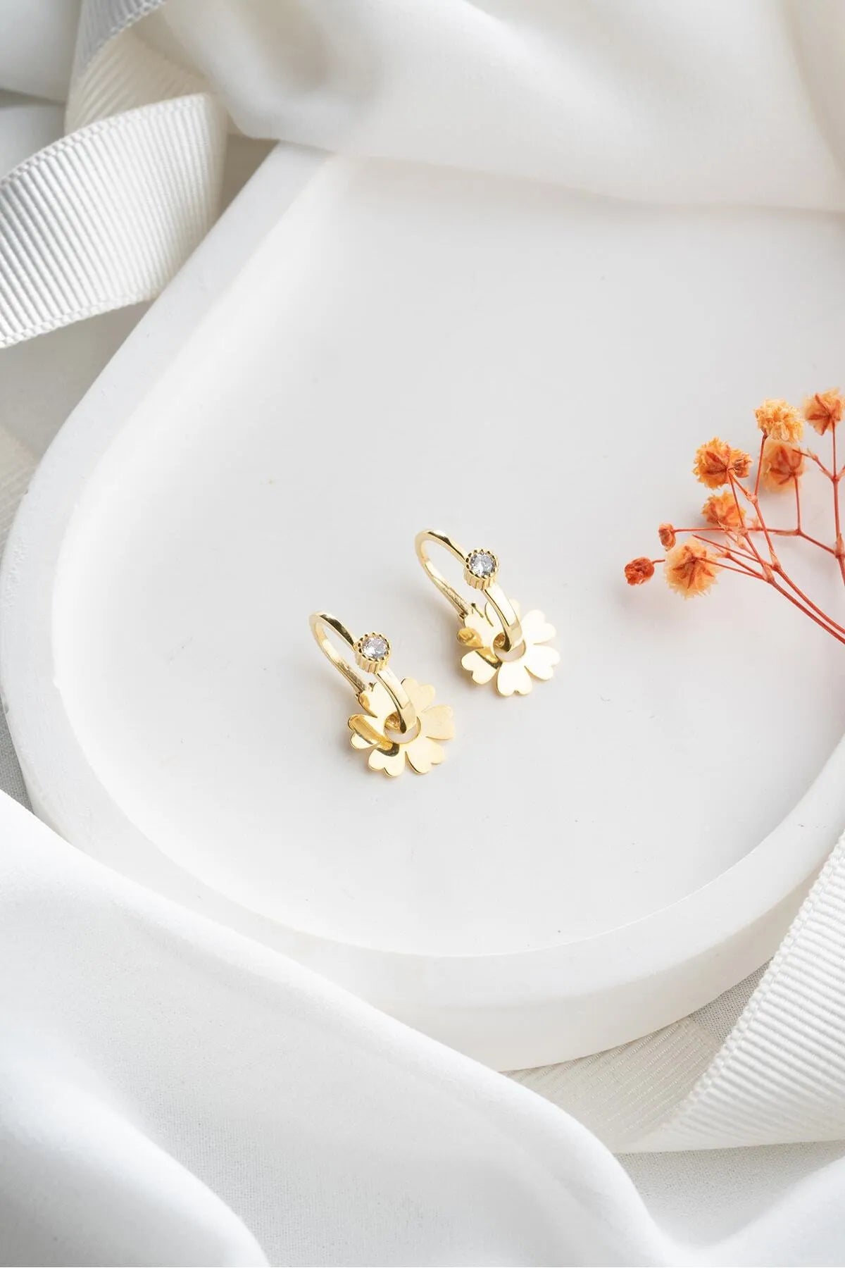 Flora Doré – 925 Sterling Silver Oorbellen