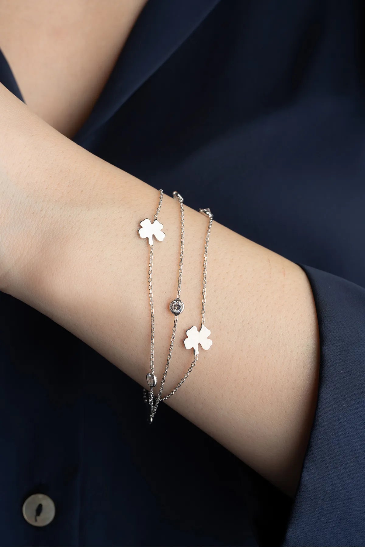 Glücksschichten Armband - 925 Silber