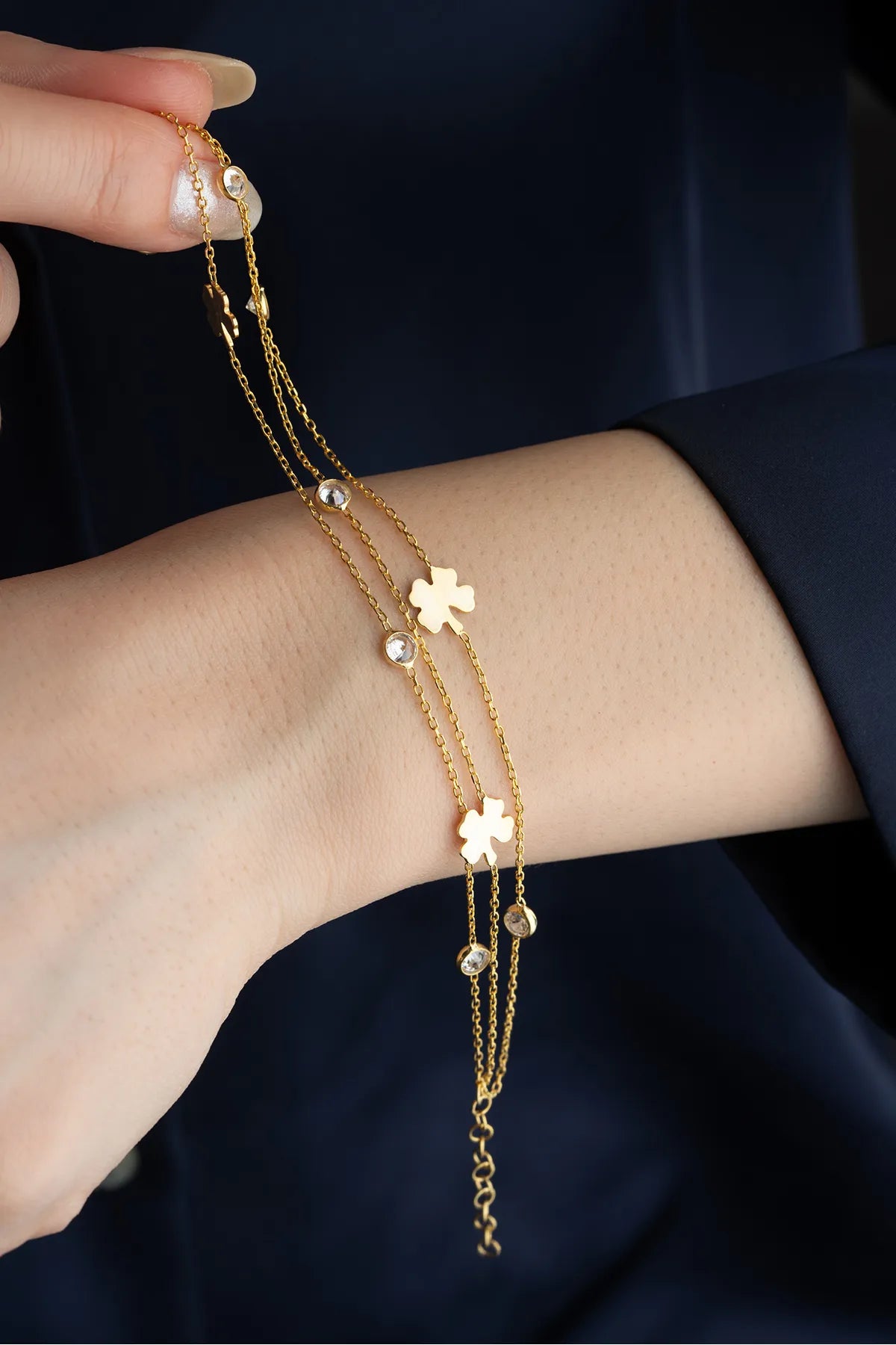 Glücksschichten Armband - 925 Silber