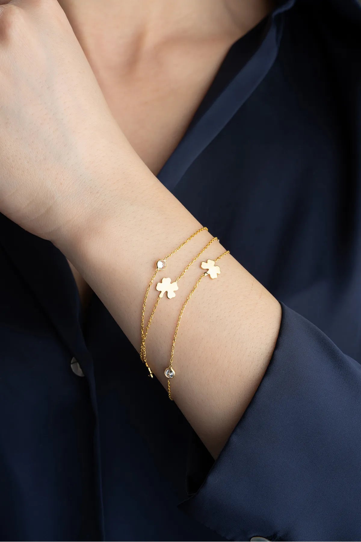 Glücksschichten Armband - 925 Silber