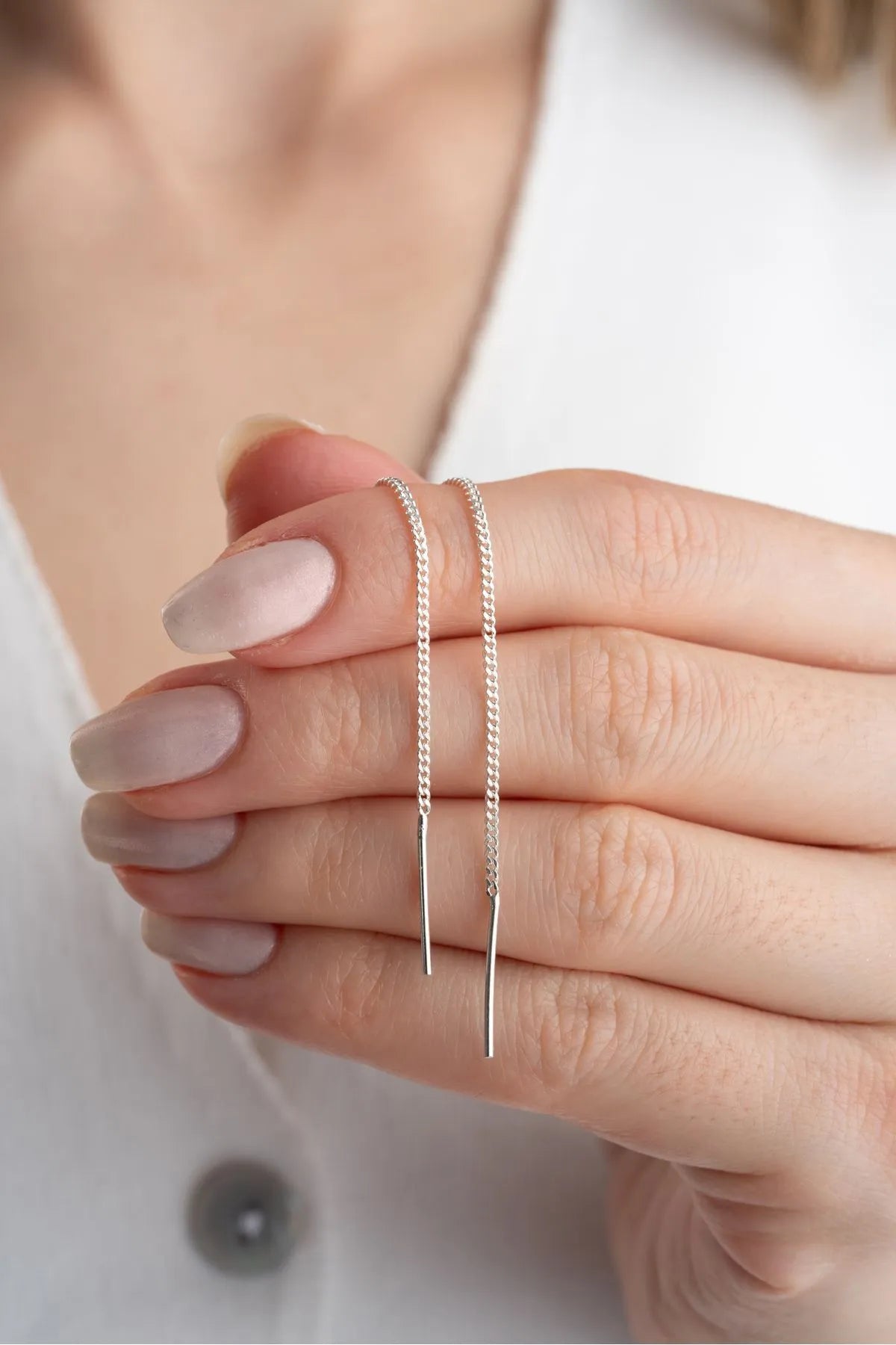 Linea -Draht -Ohrhörer - 925 Silber