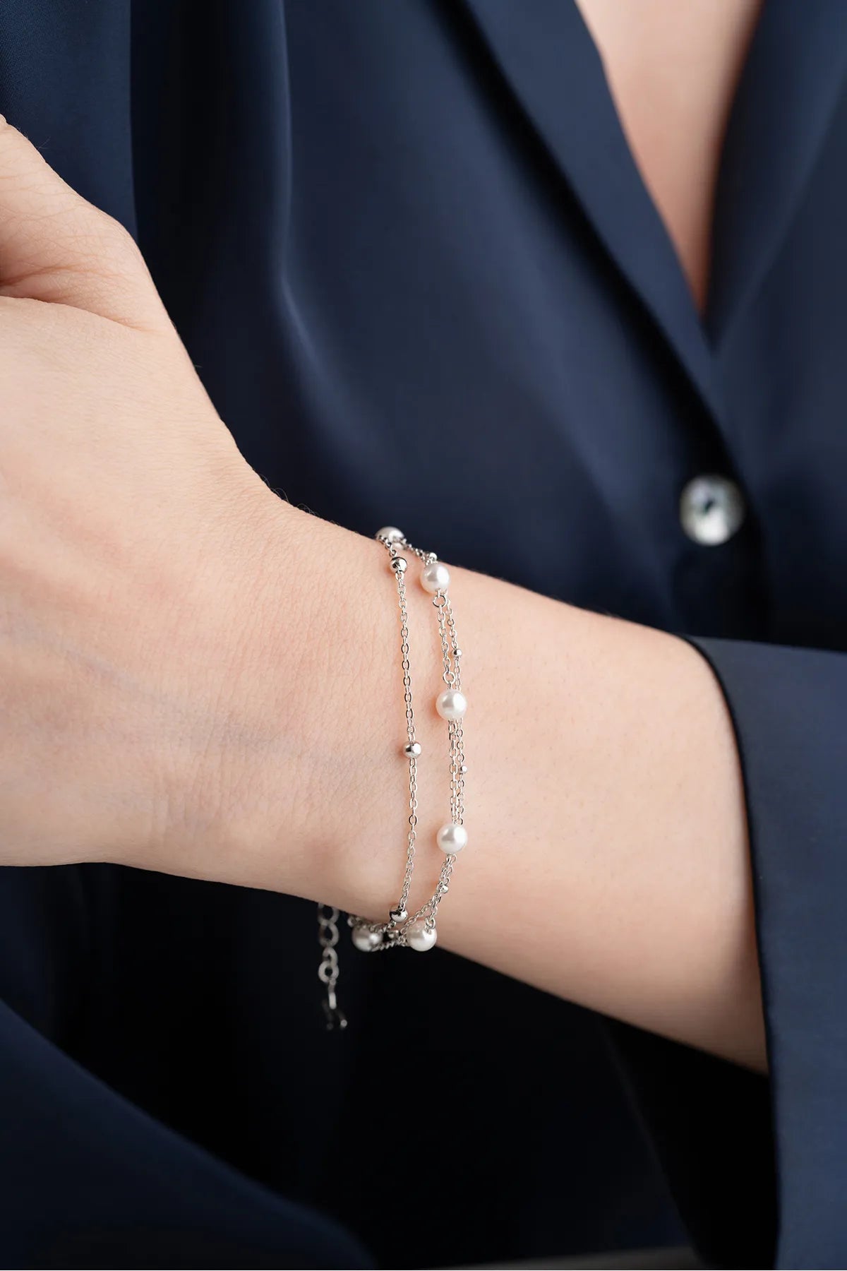 Perlenarmband von 925 Sterlingsilber - von Lydian