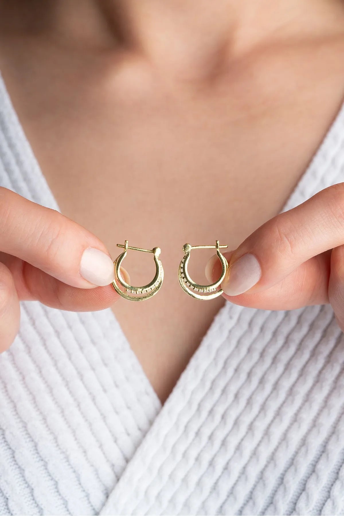 Duo Shine – 925 Sterling Zilver Oorbellen