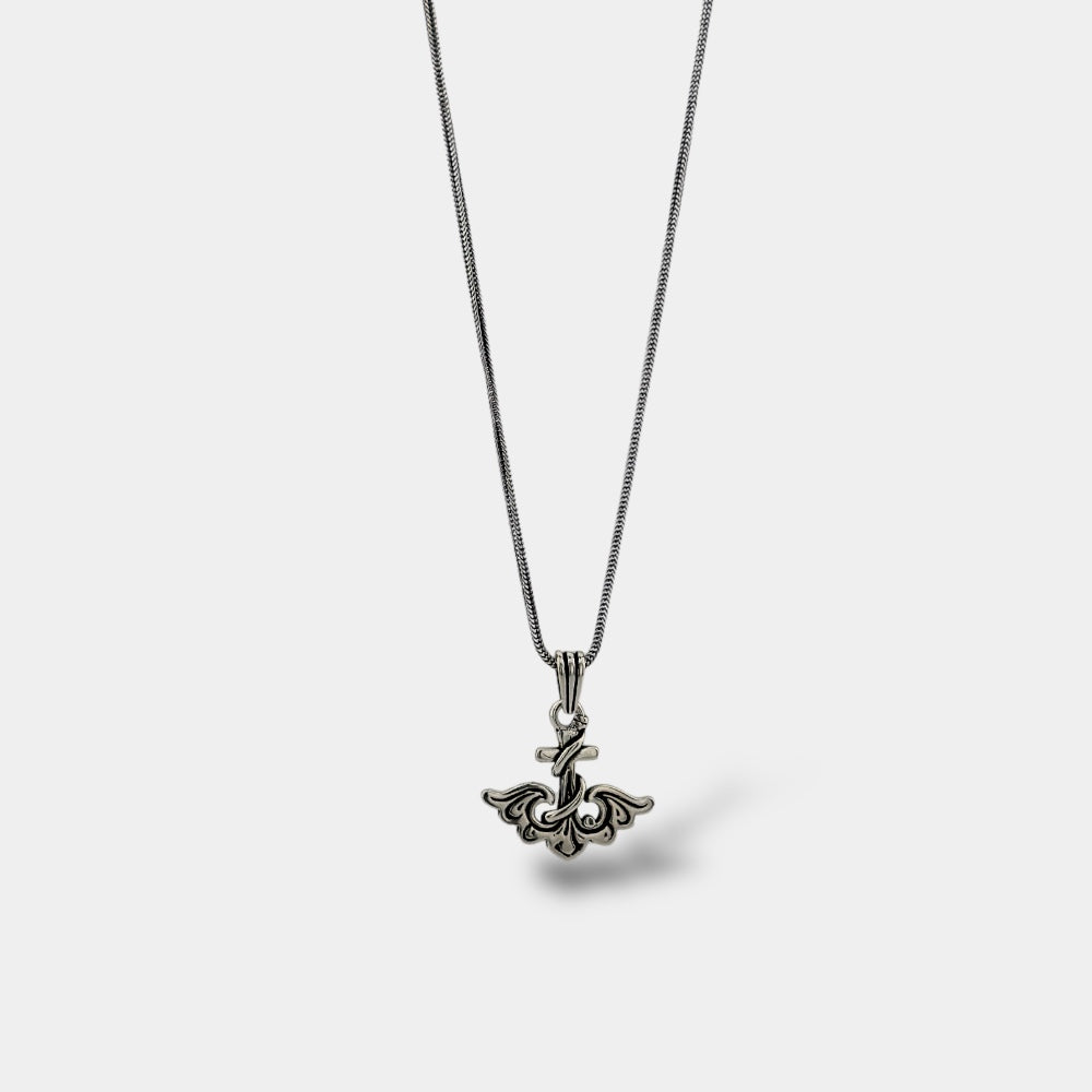 Drachenflügel 925 Sterling Silber Herrenhalskette