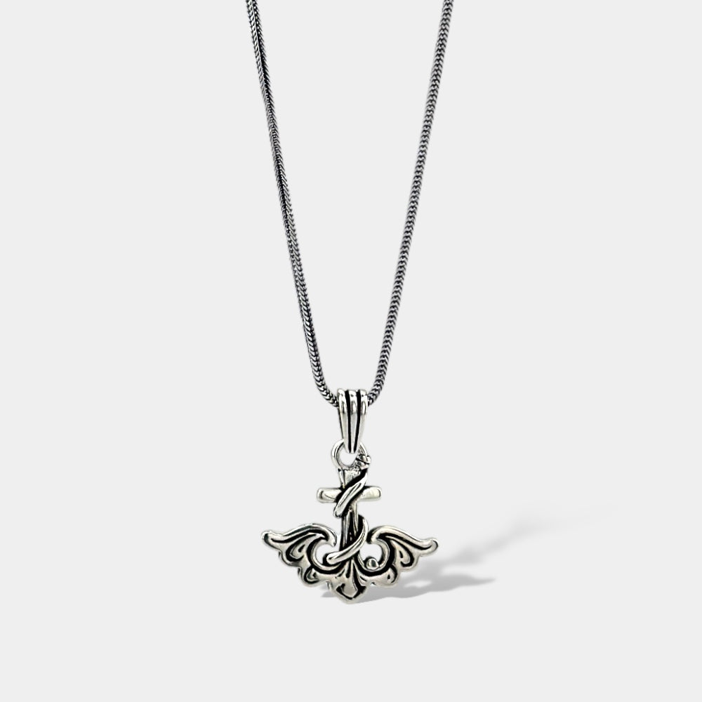 Drachenflügel 925 Sterling Silber Herrenhalskette