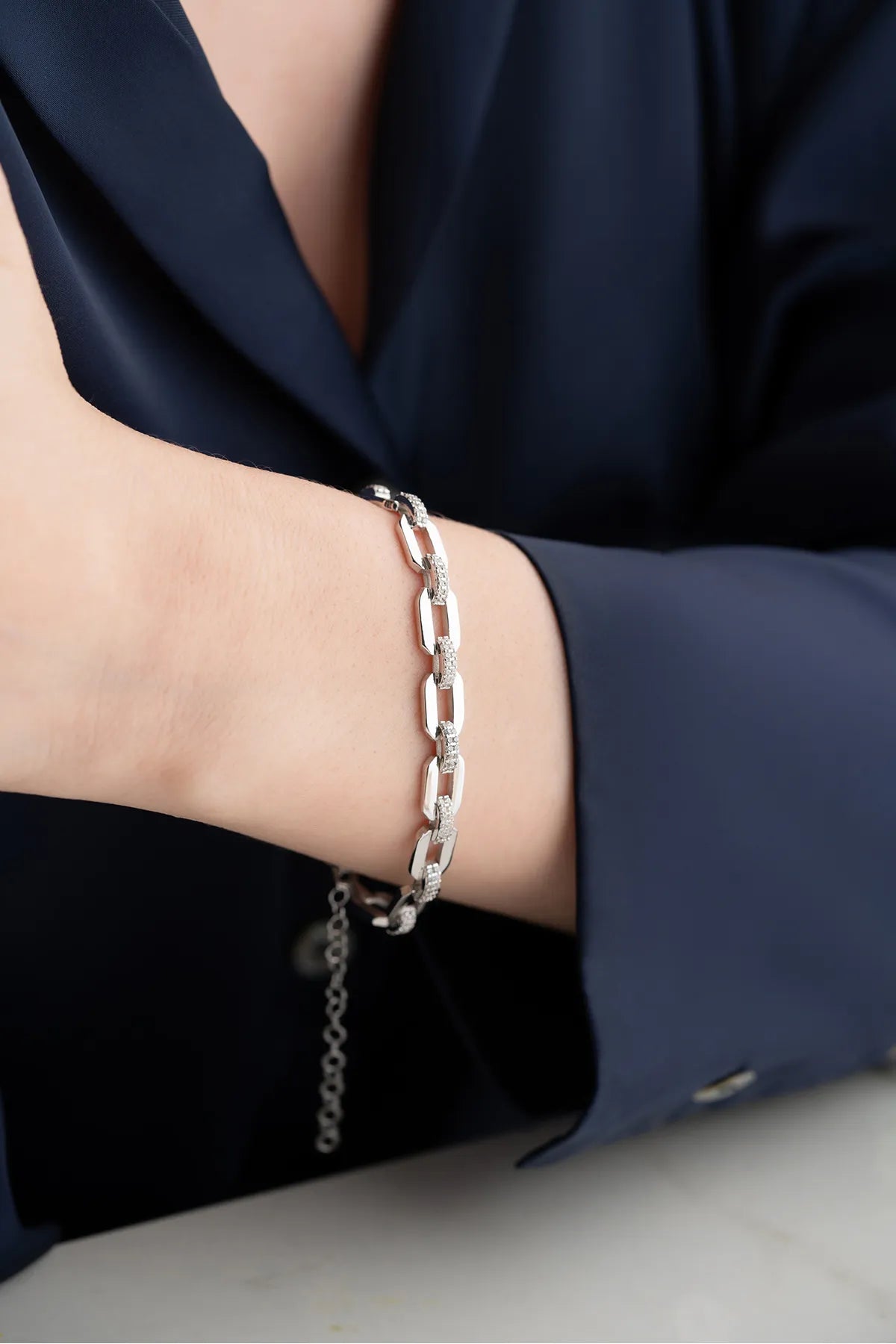 Zilveren Schakelarmband