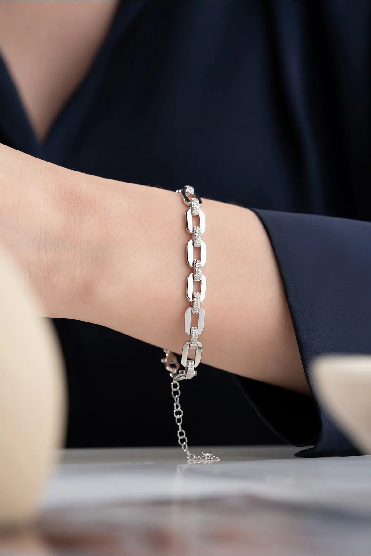 Zilveren Schakelarmband