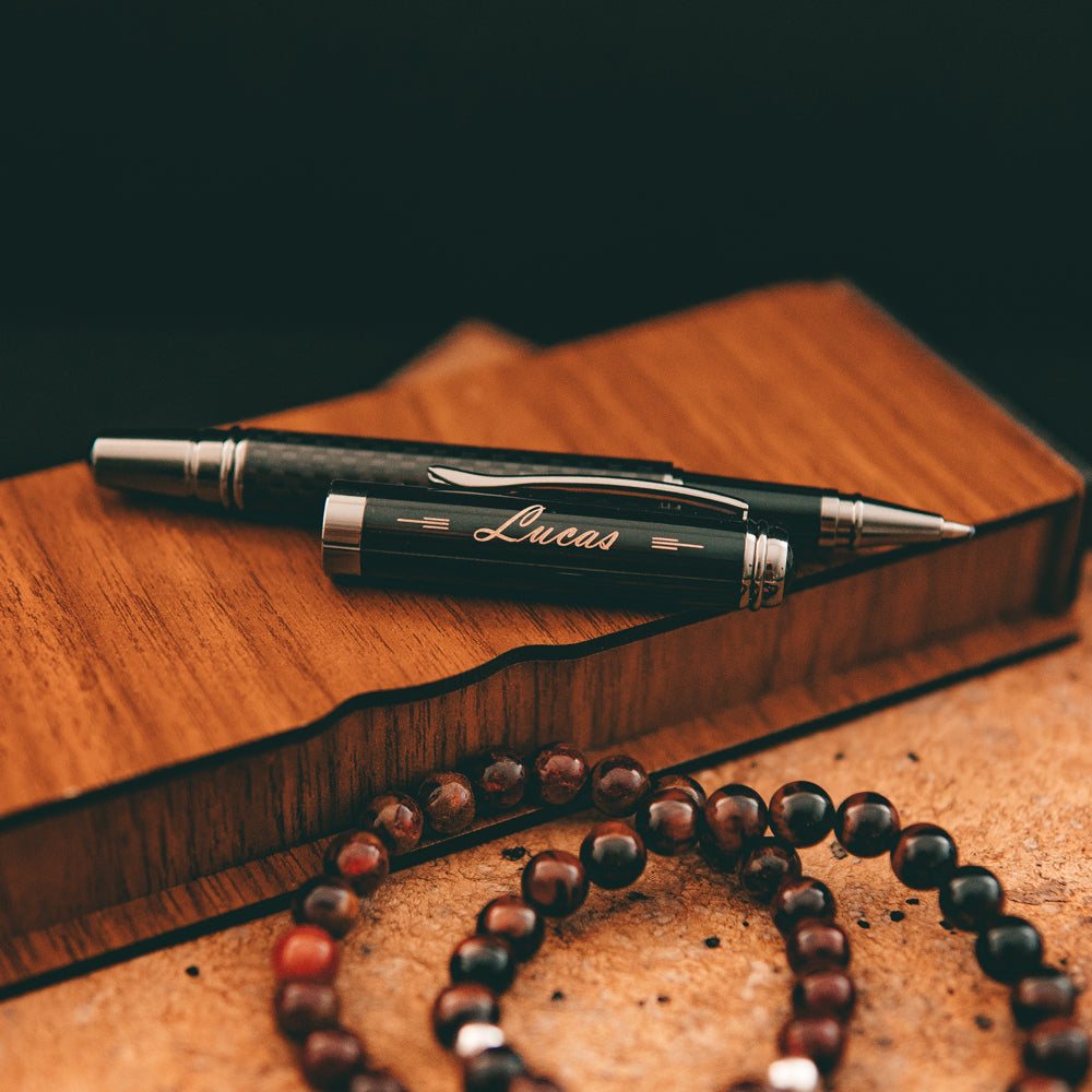 Gepersonaliseerde Rollerpen - Met Gegraveerde Houten Doos BLP145-R