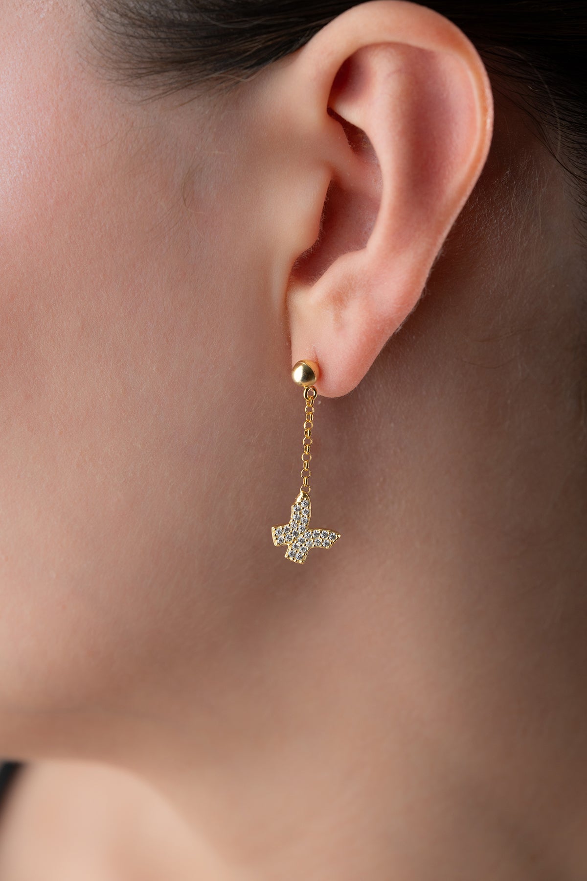 Butterfly Shine Ohrringe mit Kette