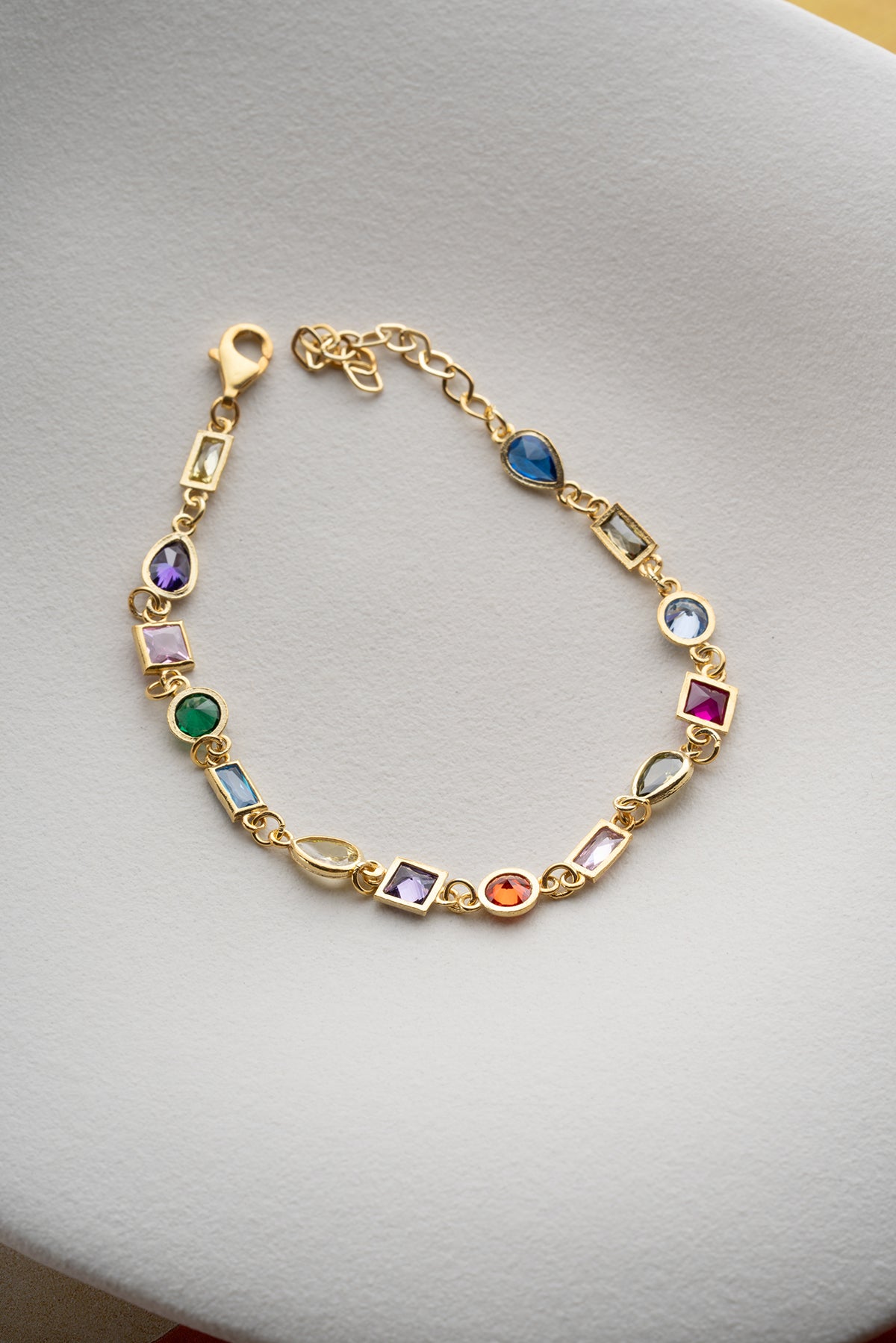 Serenay mehrfarbig Steinarmband - vergoldet