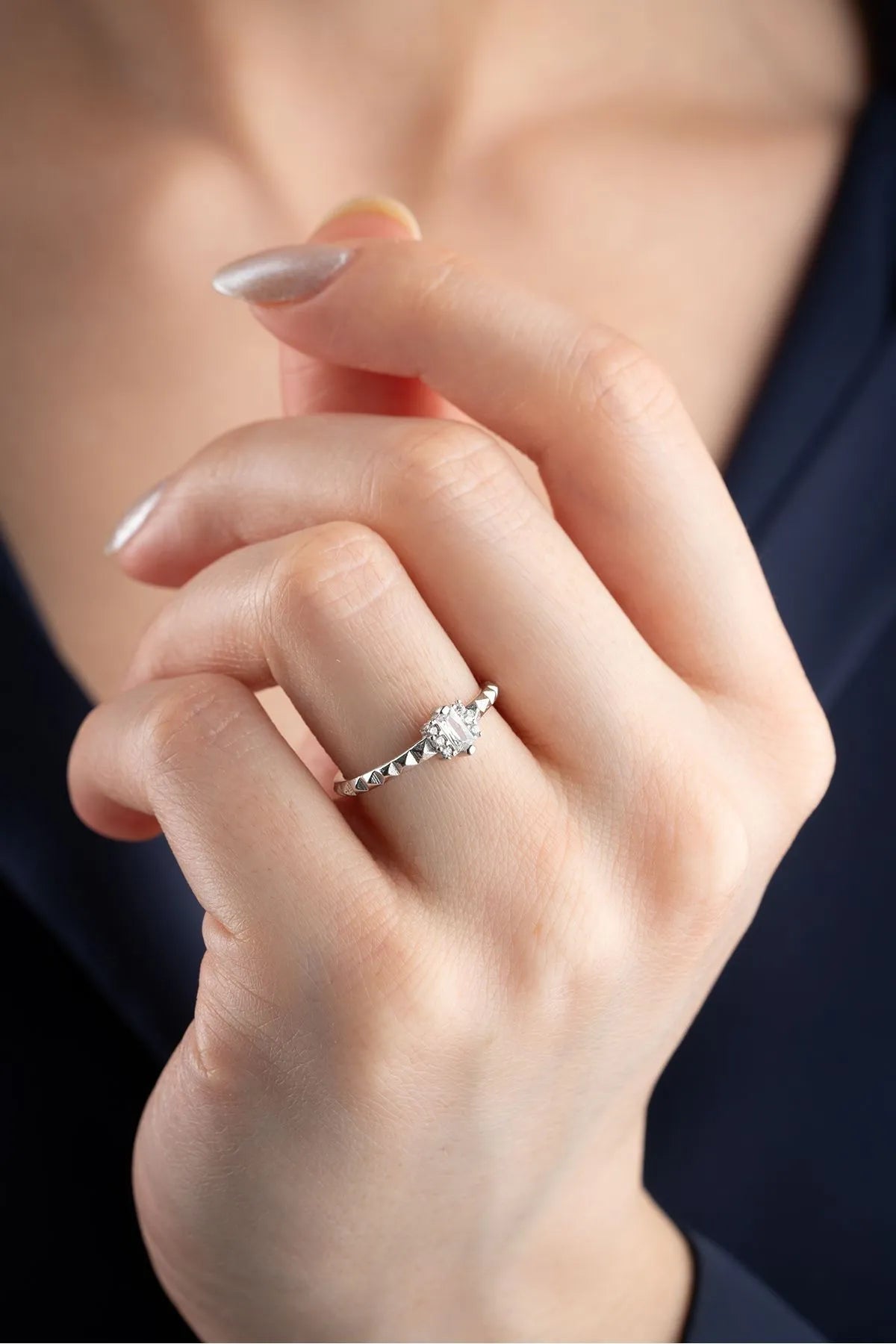 Baguette Zirkonia Ring – 925 Zilver