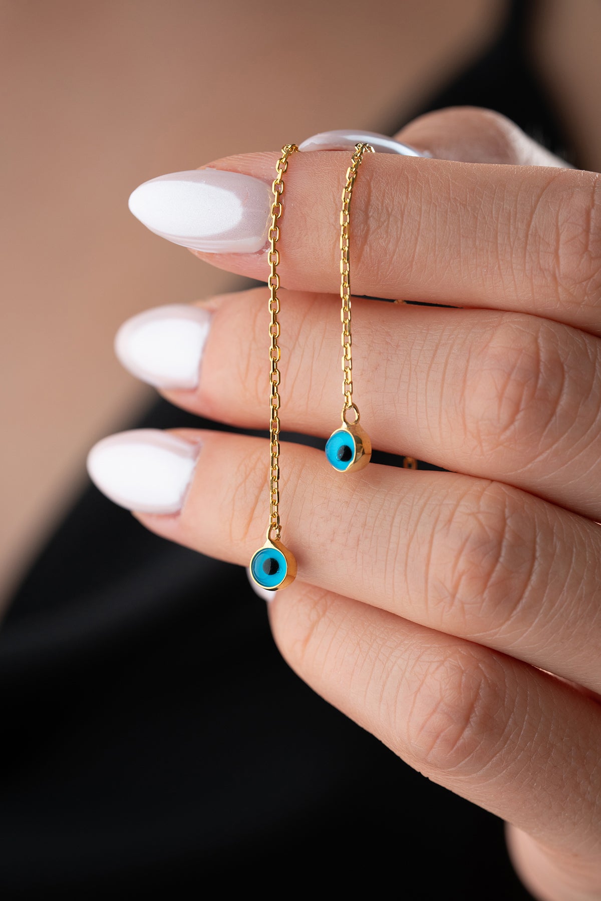Blaue Aura -Ohrringe - 925 Sterlingsilber