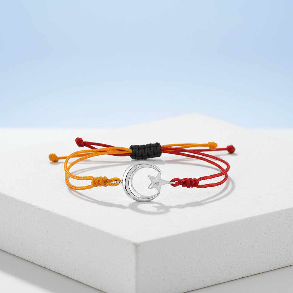 <tc>Silbernes Mond-Stern Icardi Armband</tc>