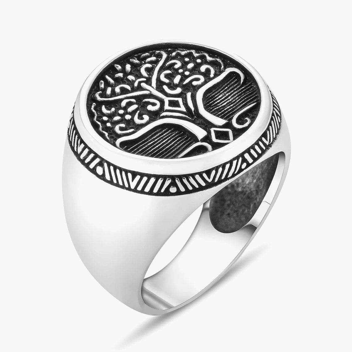 925 Silber Baum des Lebens Ring CLMR0198