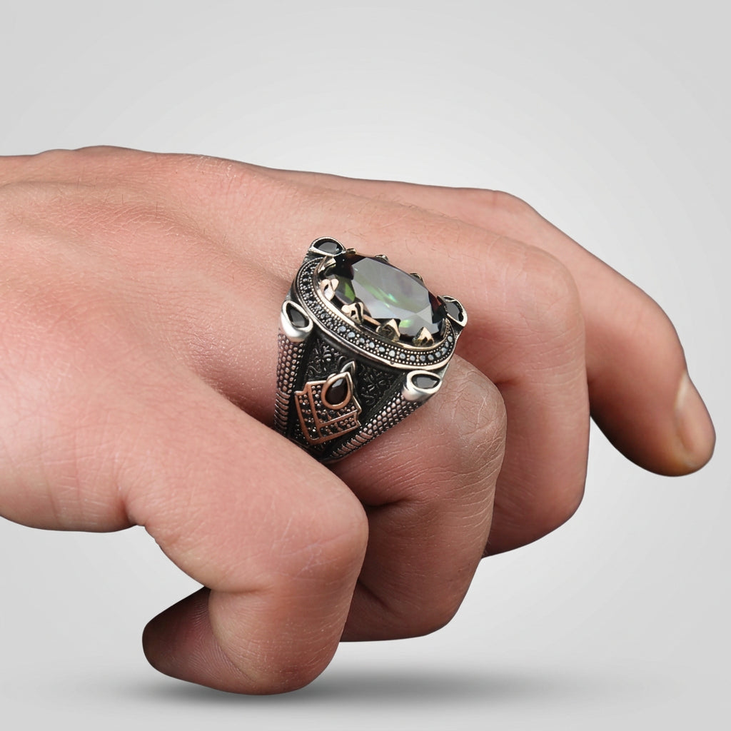 Mystic Topas Herrenring | 925 Silber