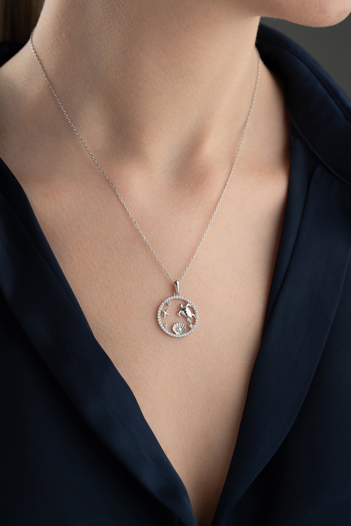 925 Sterling Zilveren Schildpad Ketting