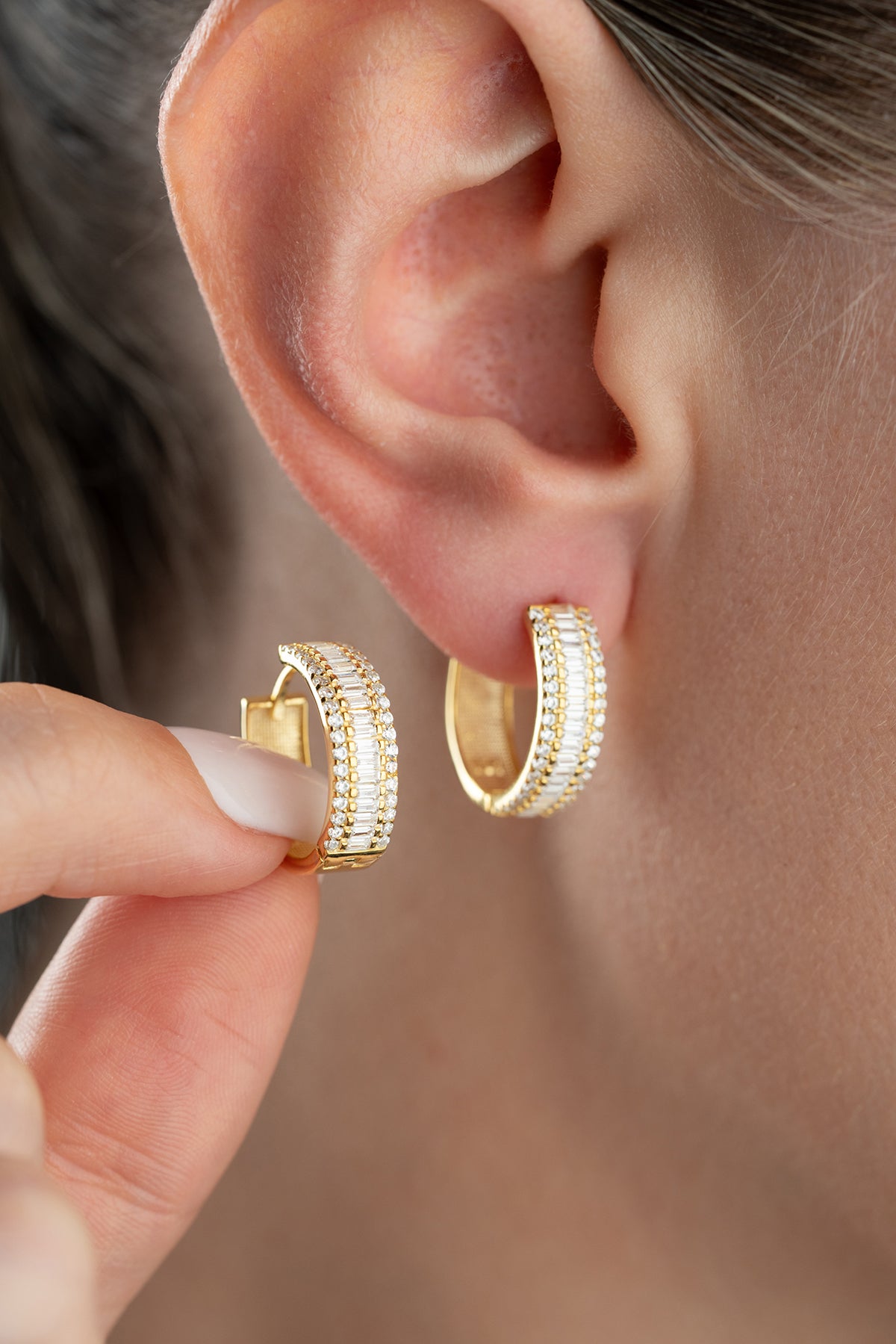 Baguette Glow - Elegante Ohrringe mit Baguette Stones