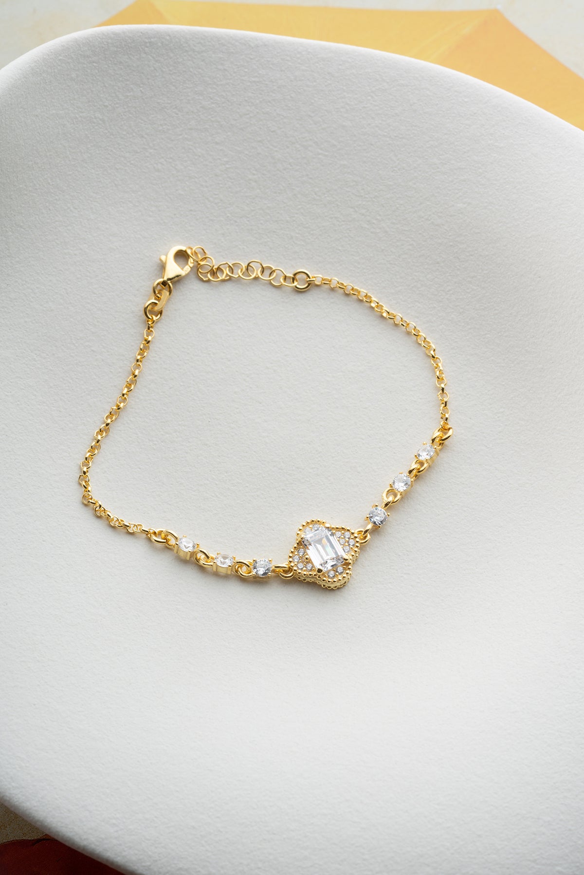 925 Zilveren Armband met Zirkonia Stenen