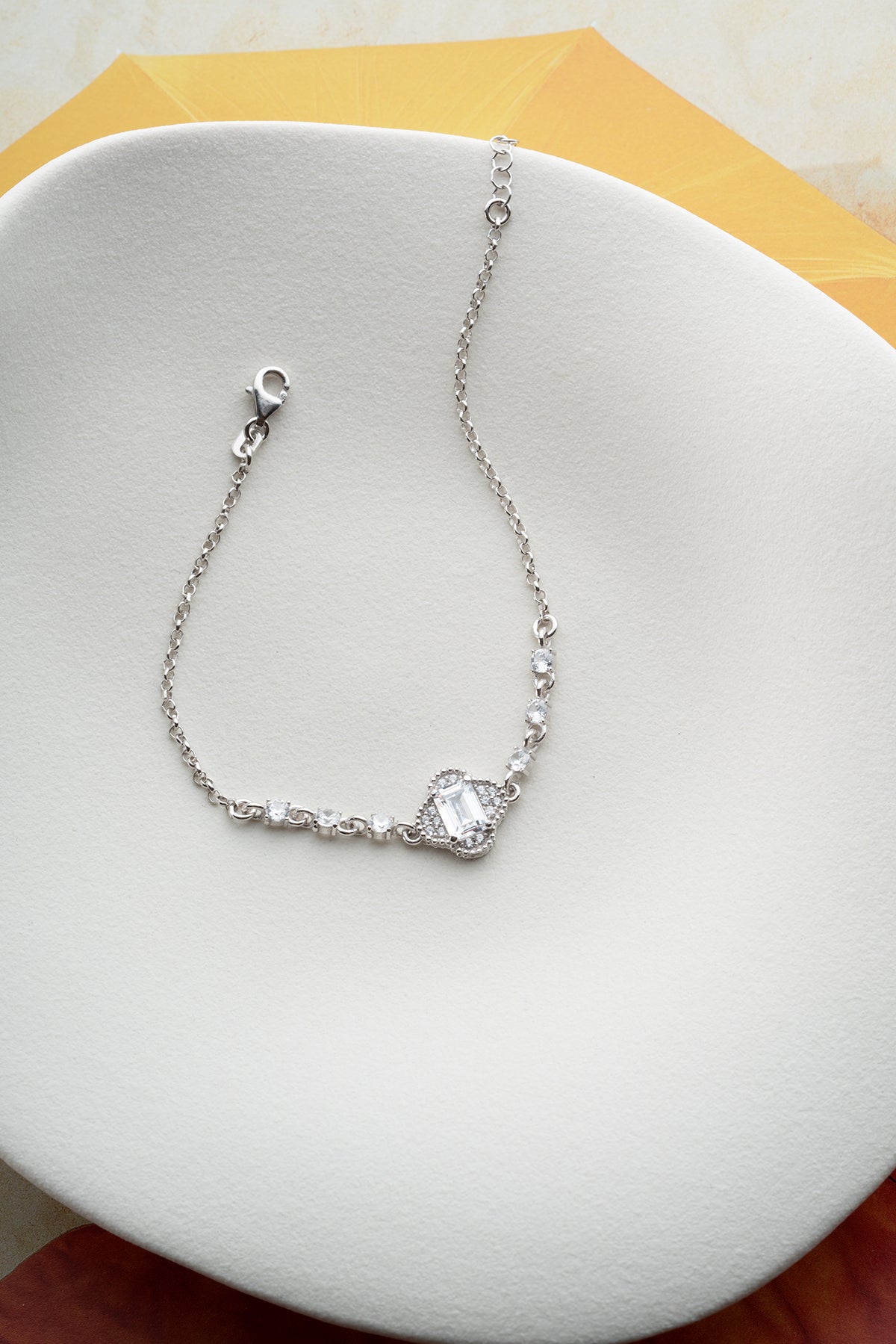 925 Zilveren Armband met Zirkonia Stenen