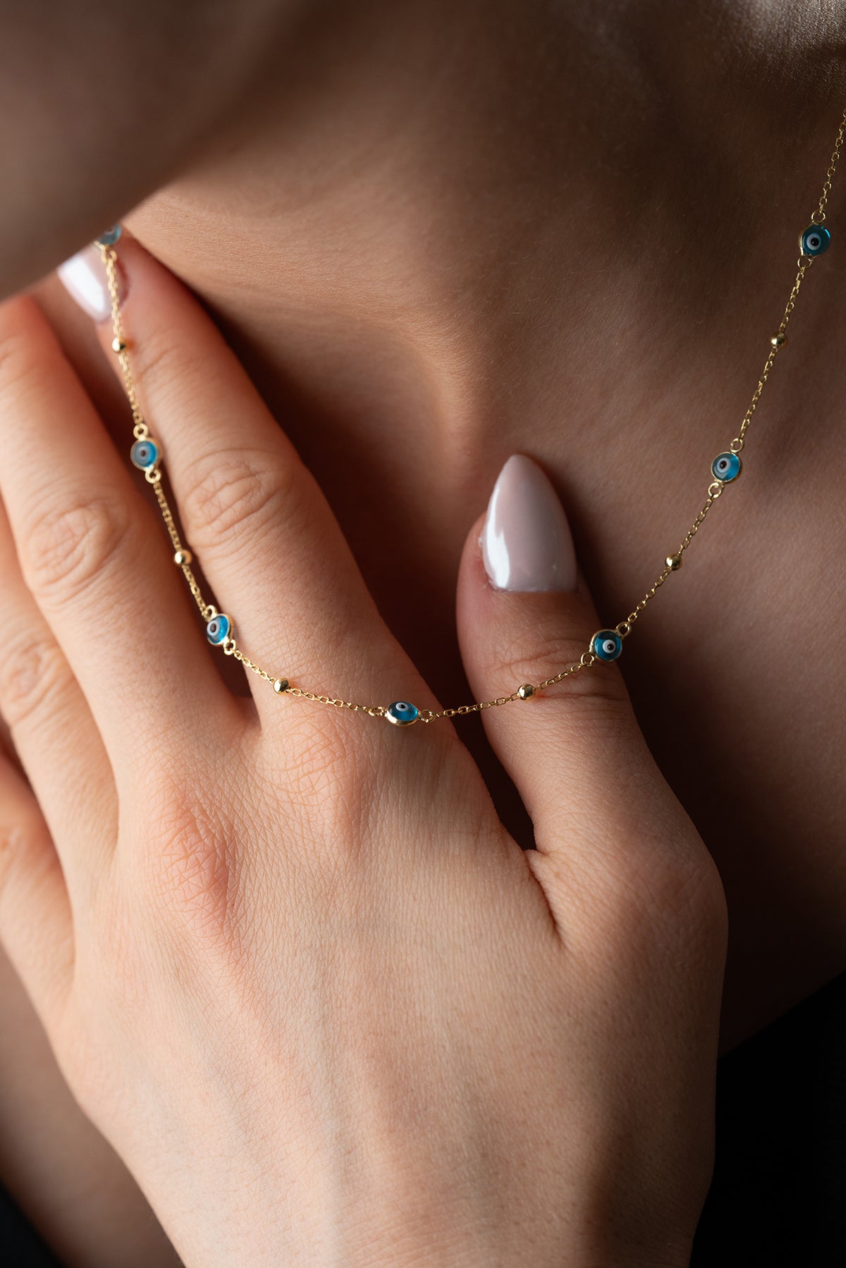 Ketting – 925 Sterling Zilver – Blue Aura