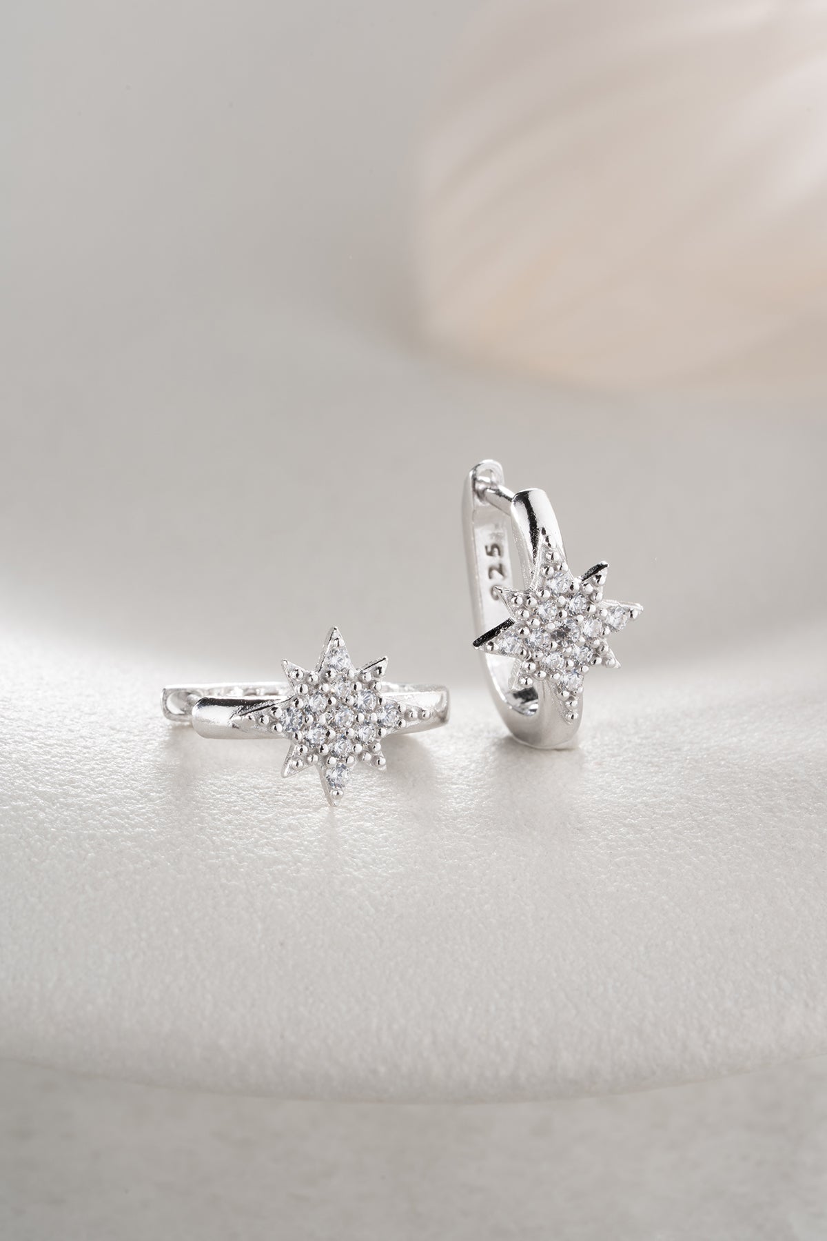Ster Oorbellen met Zirkonia | 925 Zilver