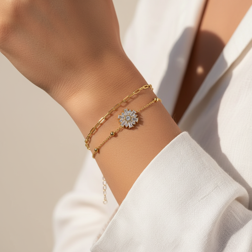 Bloem Armband | 925 Zilver