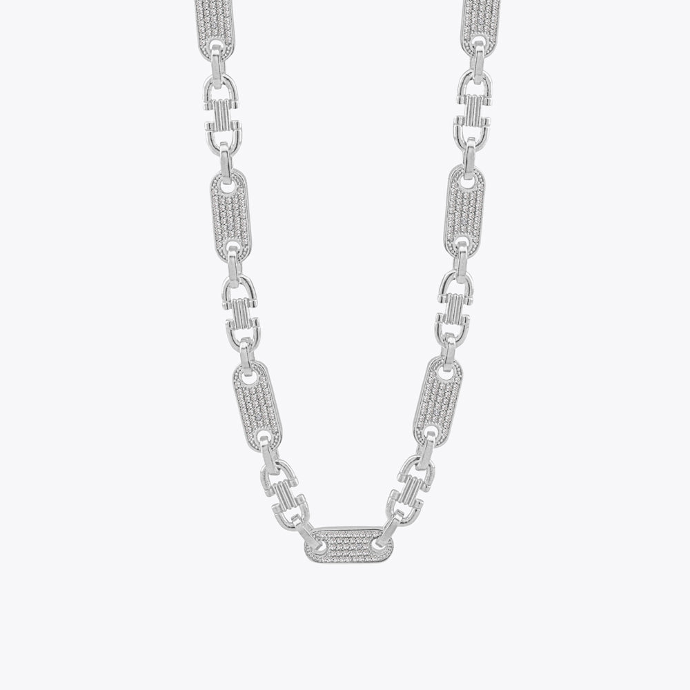 Valter 925 Silber Halskette und Armband mit Zirkonia 6,8 mm