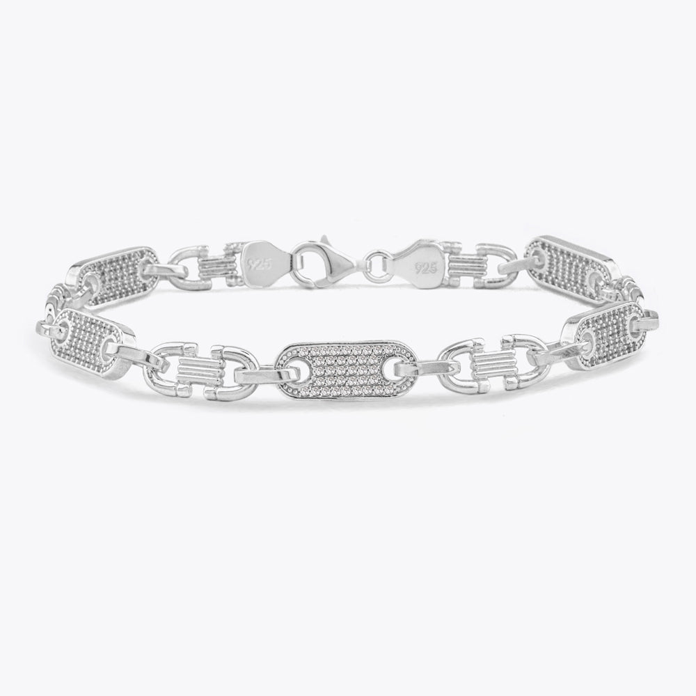 Valter 925 Silber Halskette und Armband mit Zirkonia 6,8 mm