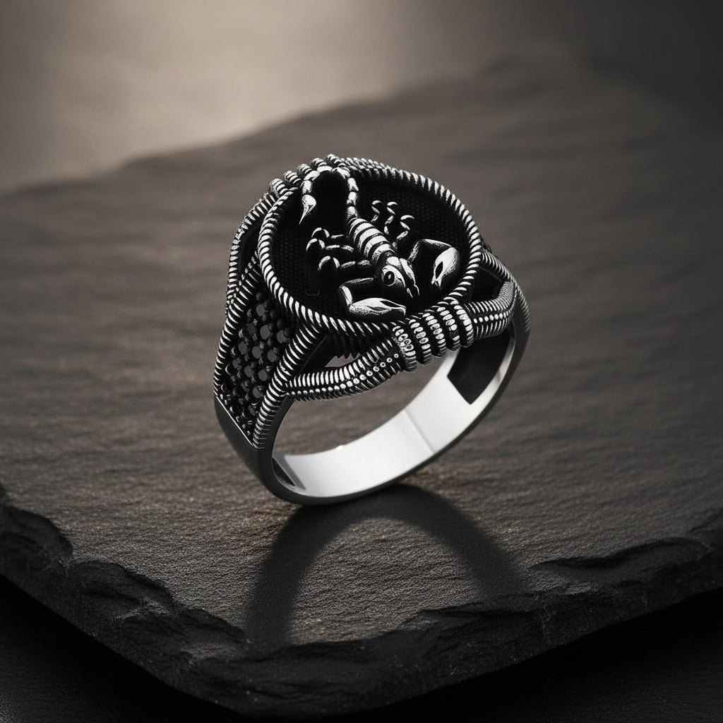 Skorpion-Herren-Silberring