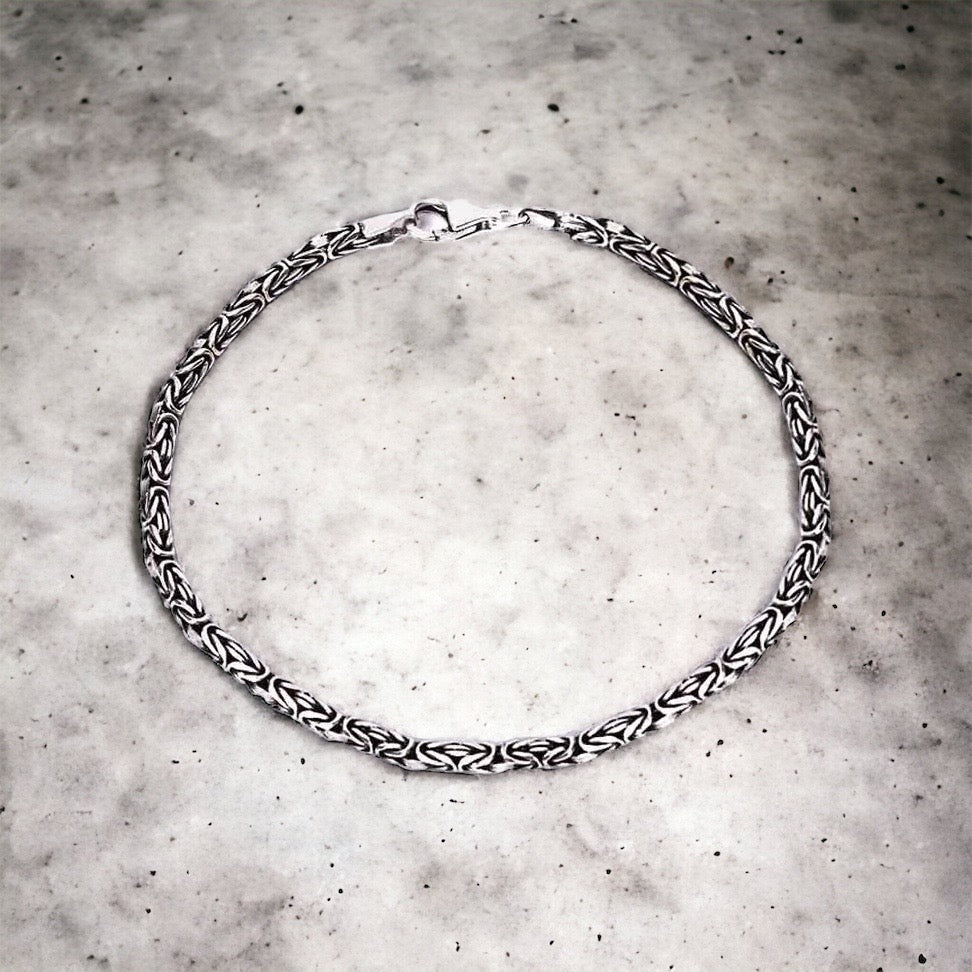 Königskettenarmband aus 925er Sterlingsilber, 4,5 mm ORMB007