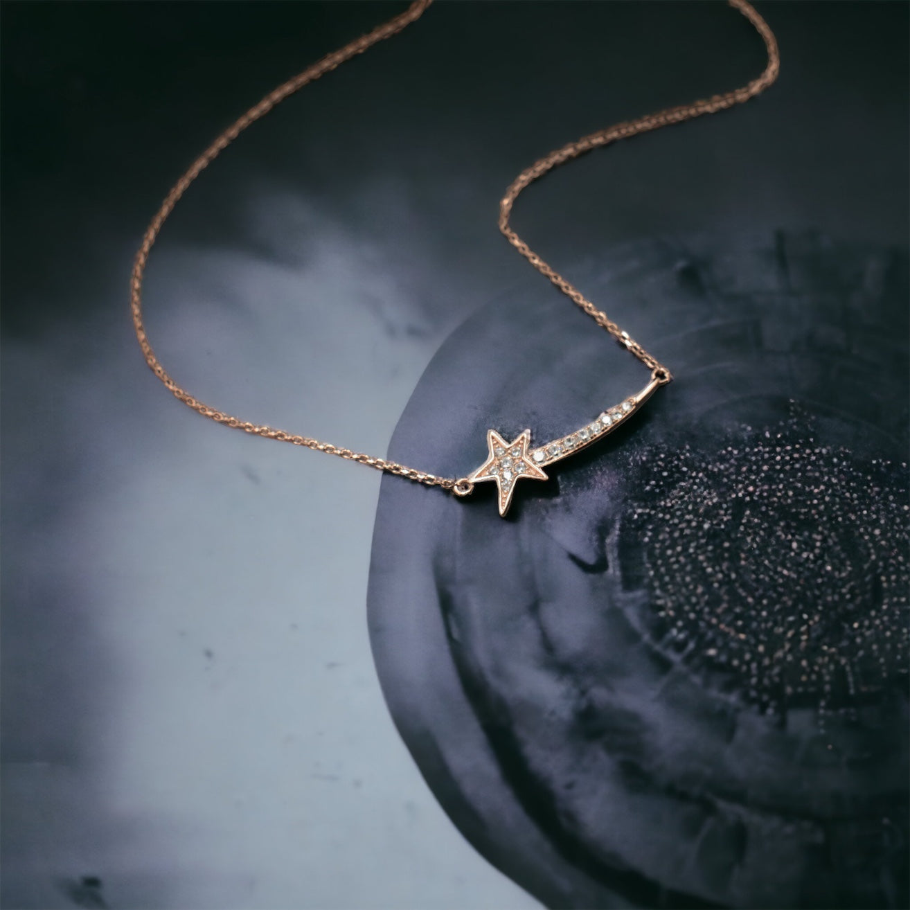 By LYDIAN Zilveren Vallende Ster Ketting NLKY641