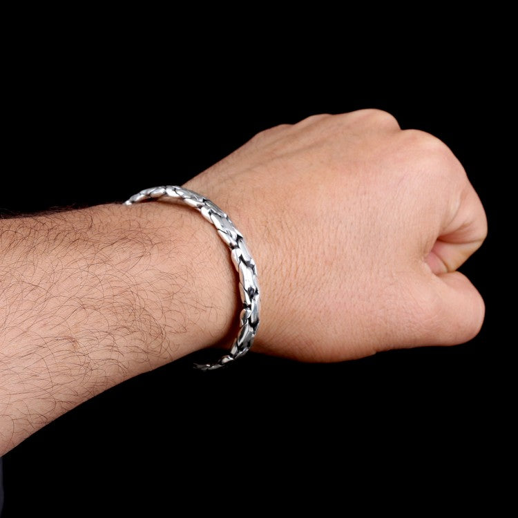 Koning Schakel 925 Sterling Zilver Heren Armband