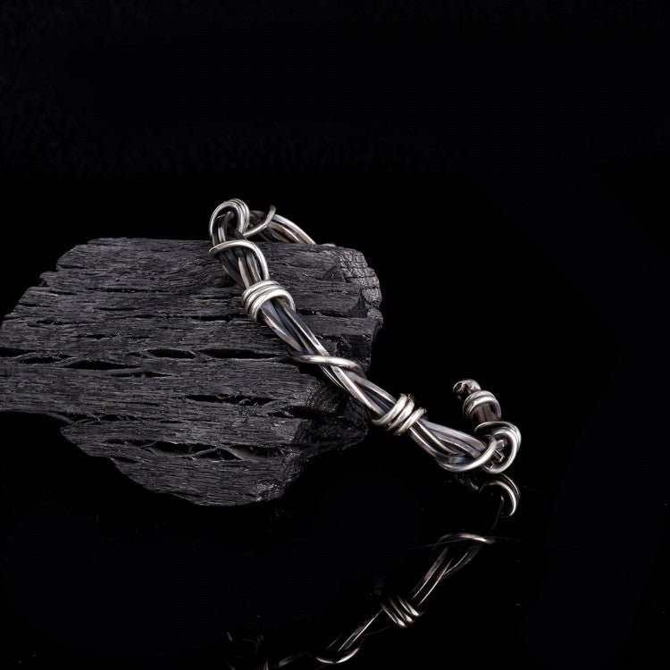 Drahtarmband aus 925er Sterlingsilber