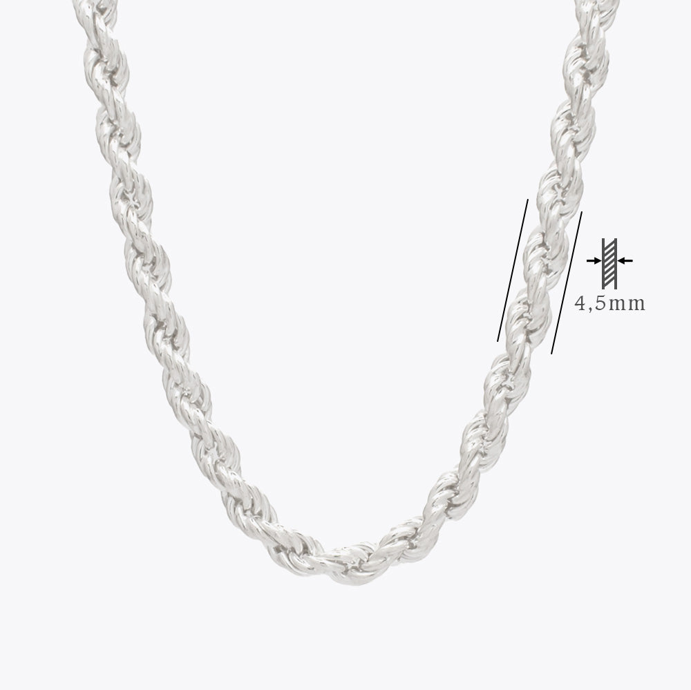 925 Silber Halskette 4,5 mm BLMN018