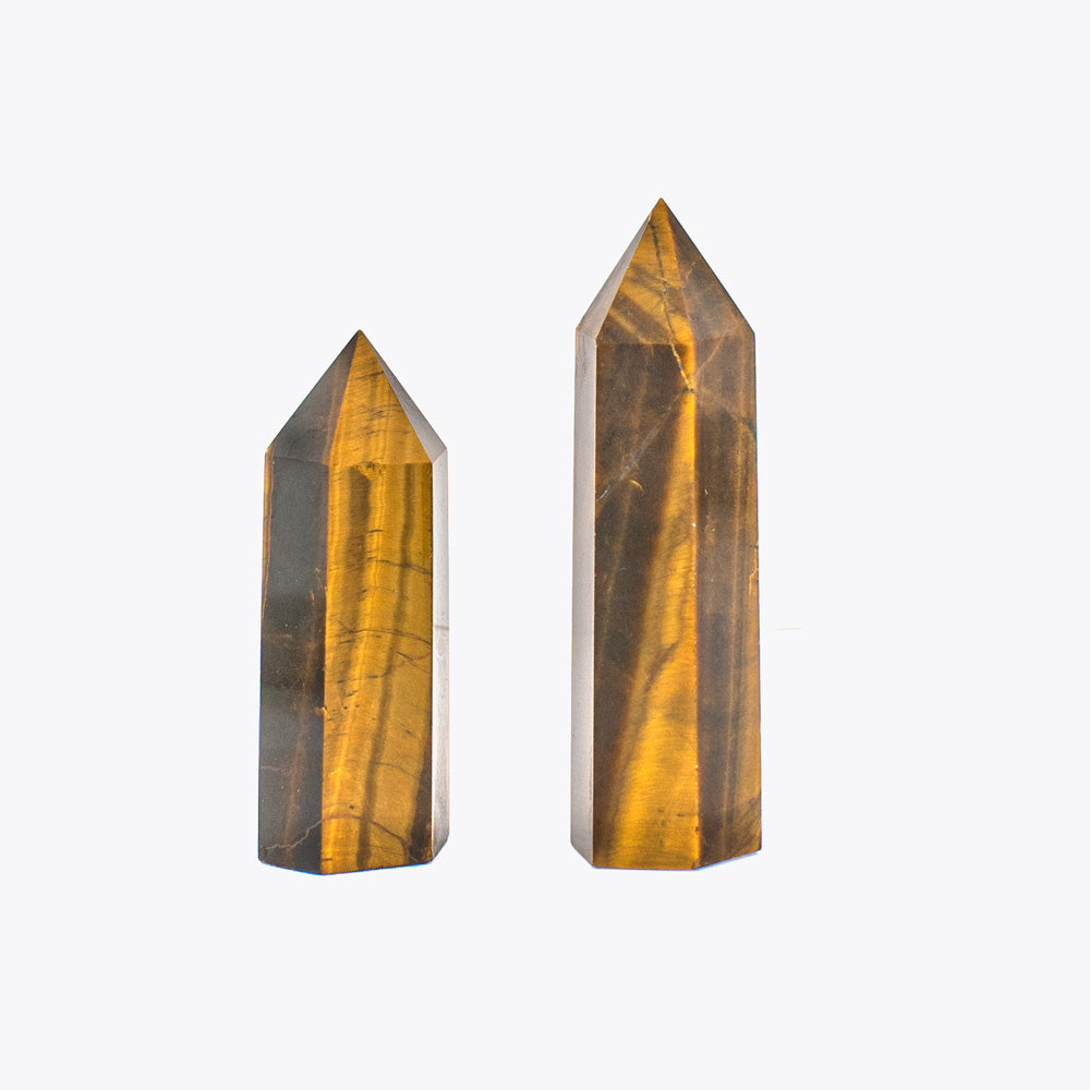 Edelstein Obelisk Spitze Tigerauge 22*63 mm