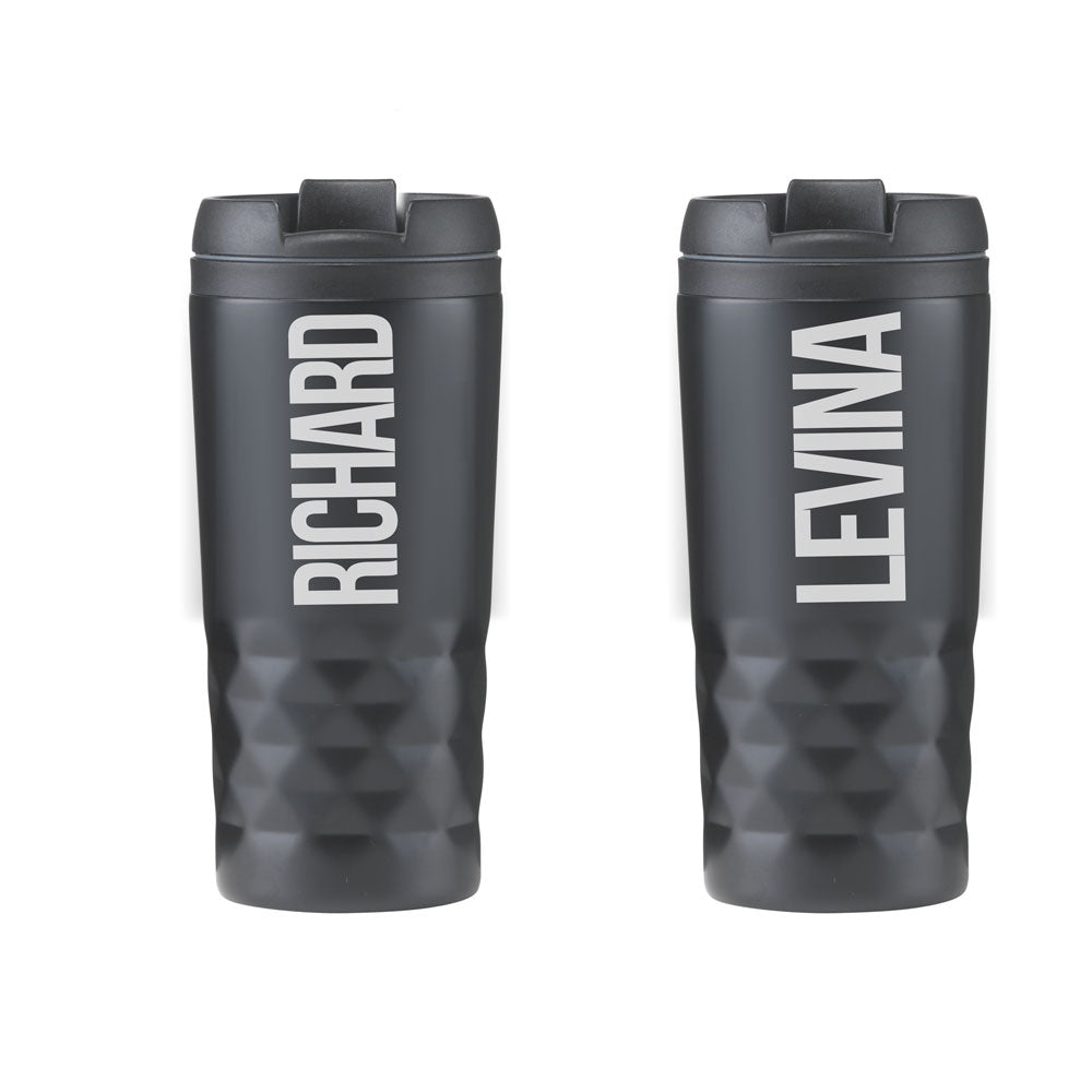 Graphic Mug Thermobecher-Set mit Text