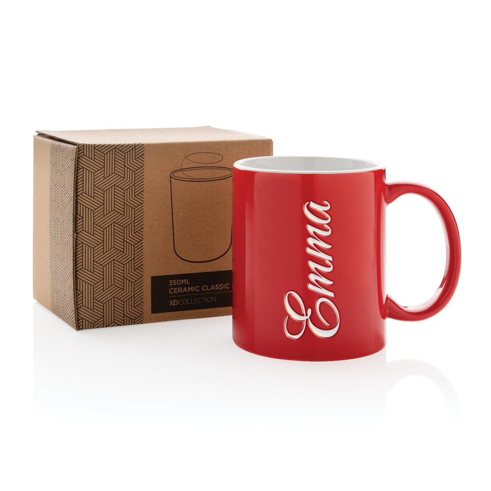 Klassische Keramiktasse mit Text 1