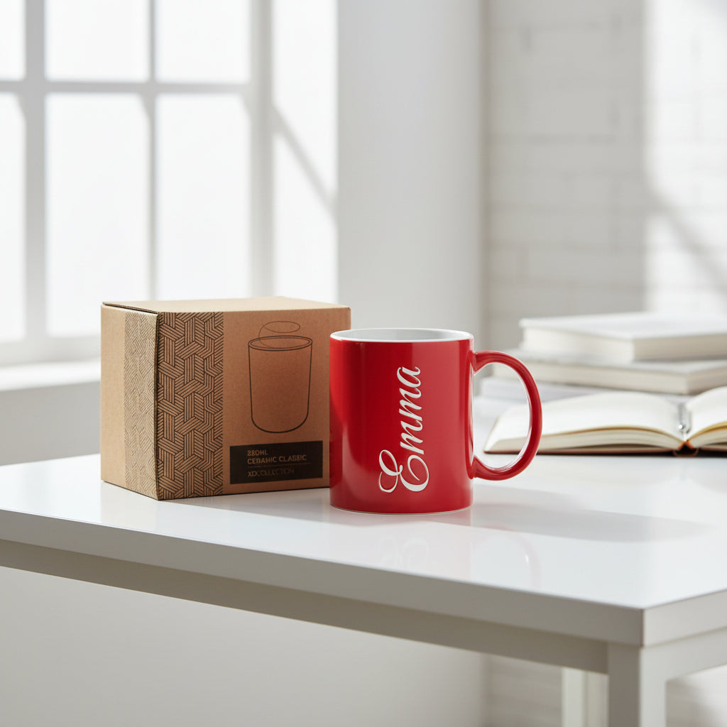 Klassische Keramiktasse mit Text 1