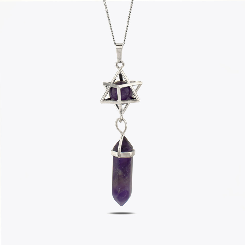 Amethyst-Anhänger mit Kette