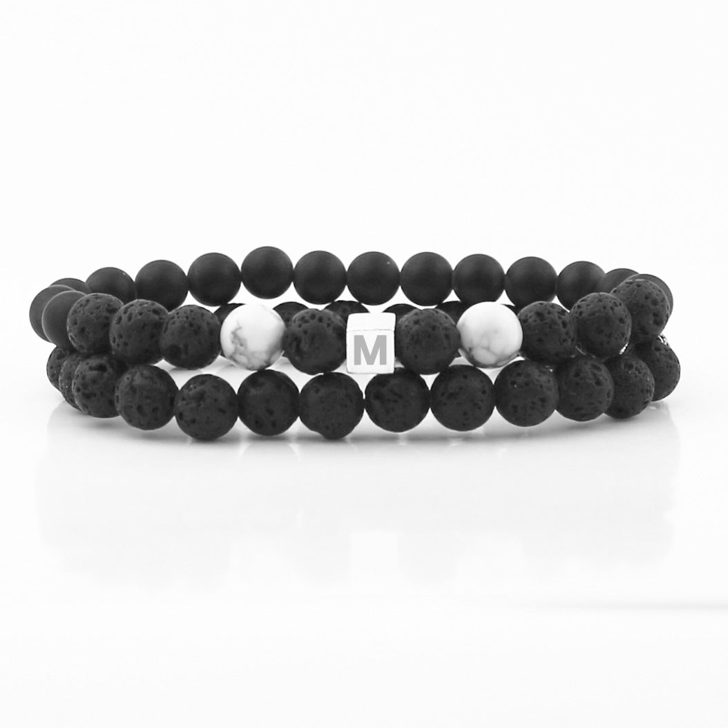 Kralen armbandset met letter