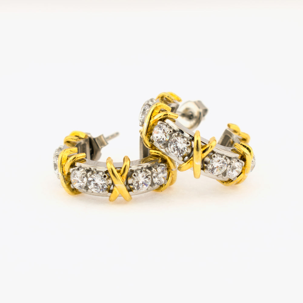 Creolen aus 925er Sterlingsilber mit Zirkonia BLAR0144