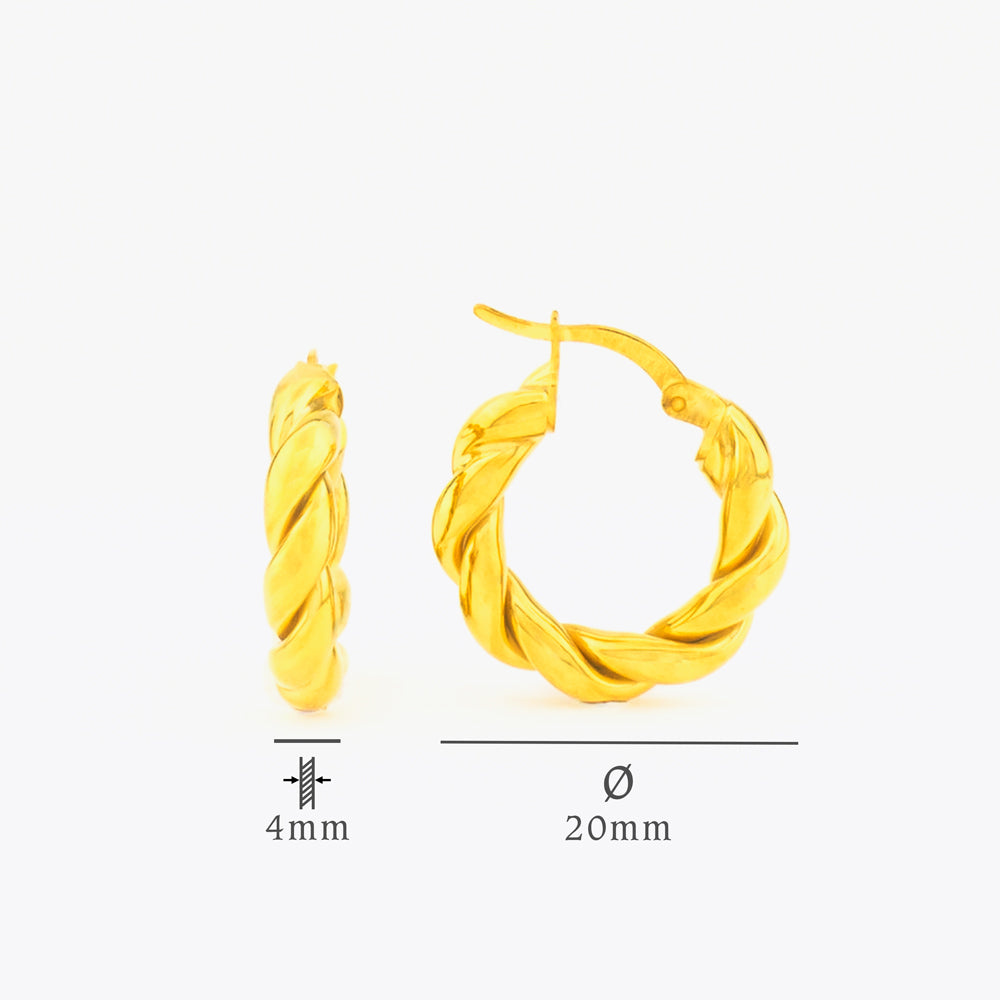 925 sterling zilveren oorbellen - 20 mm BLARW009