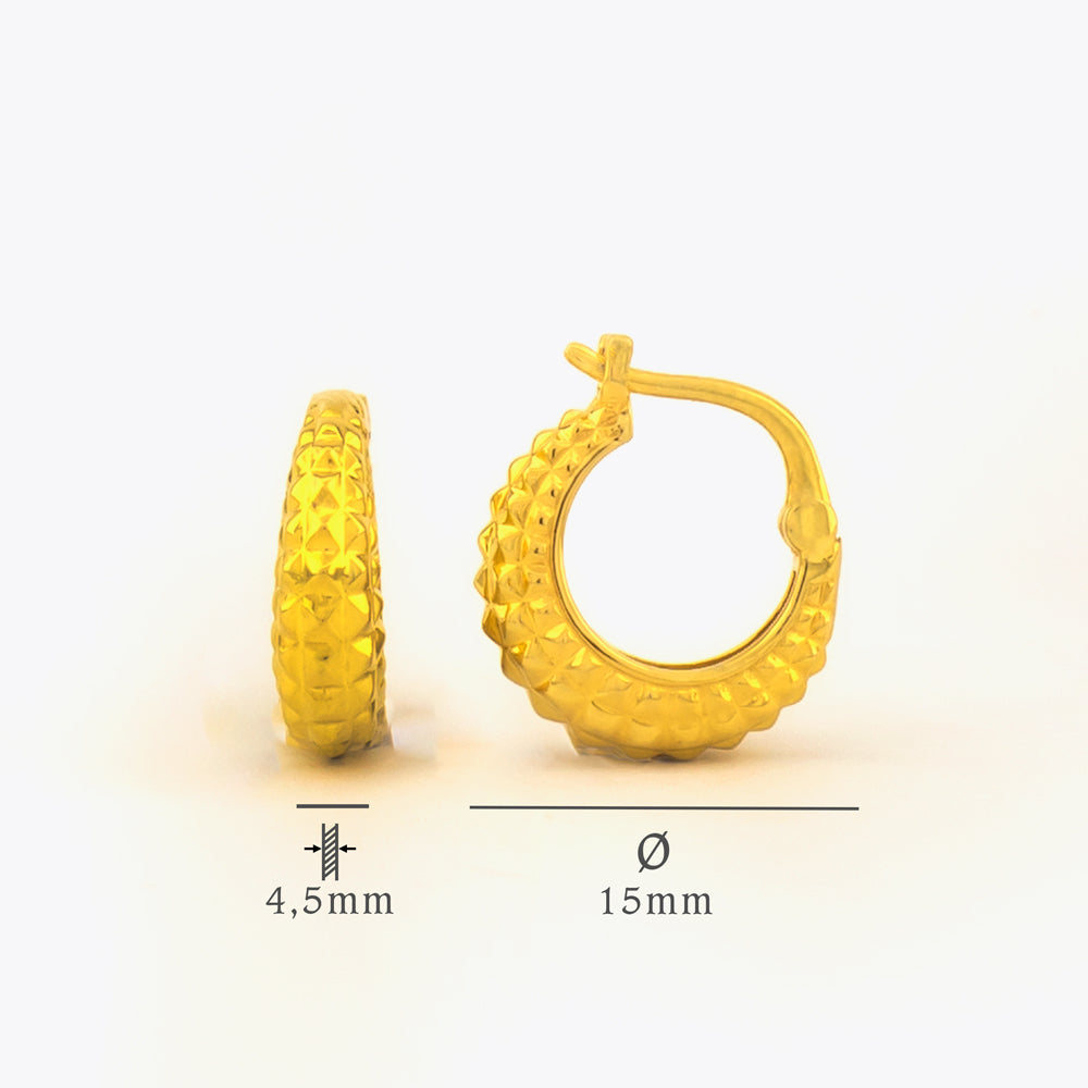 925 sterling zilveren oorbellen - 15 mm BLARW010
